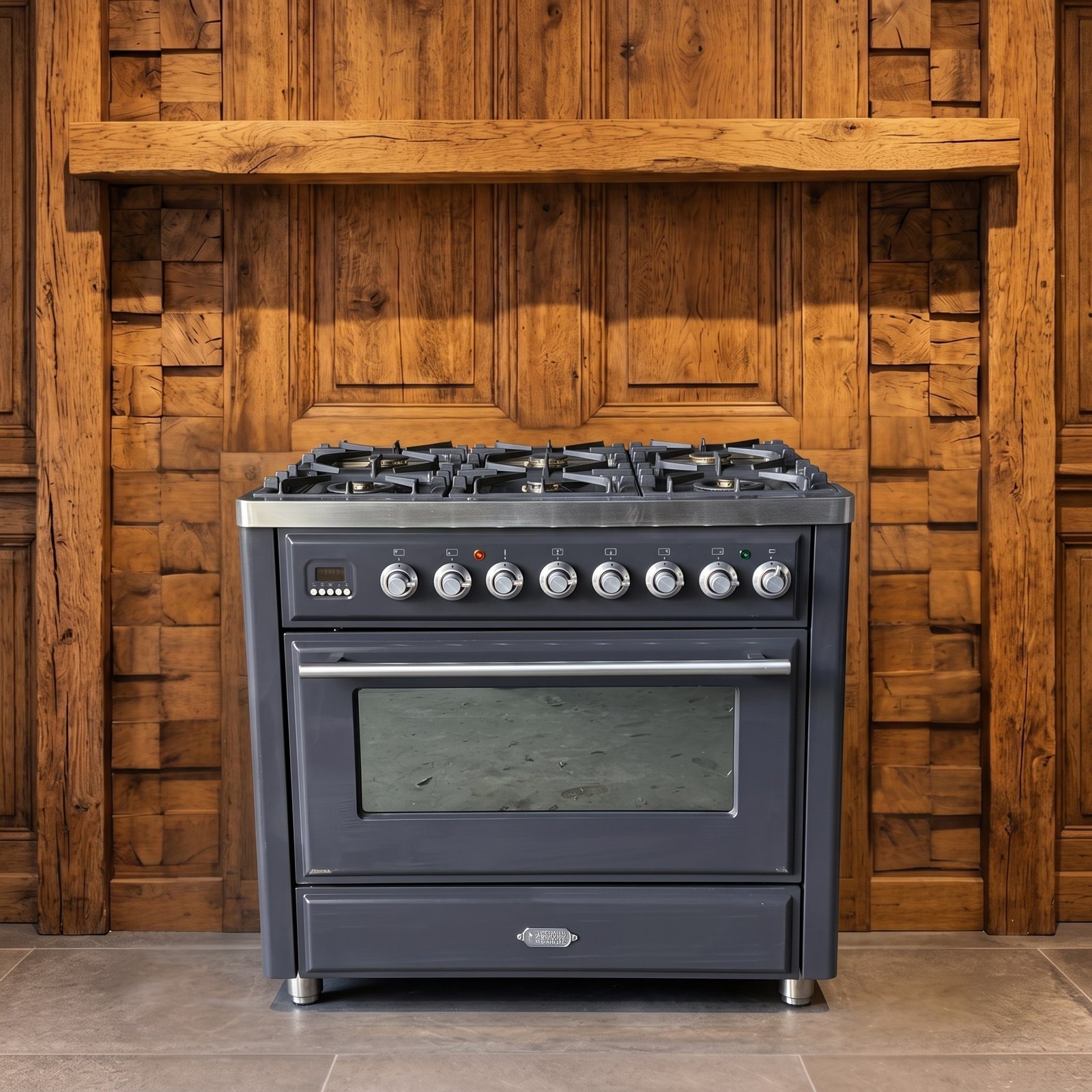Boretti Majestic · 90 cm · 6-pits · 1 oven · Antraciet