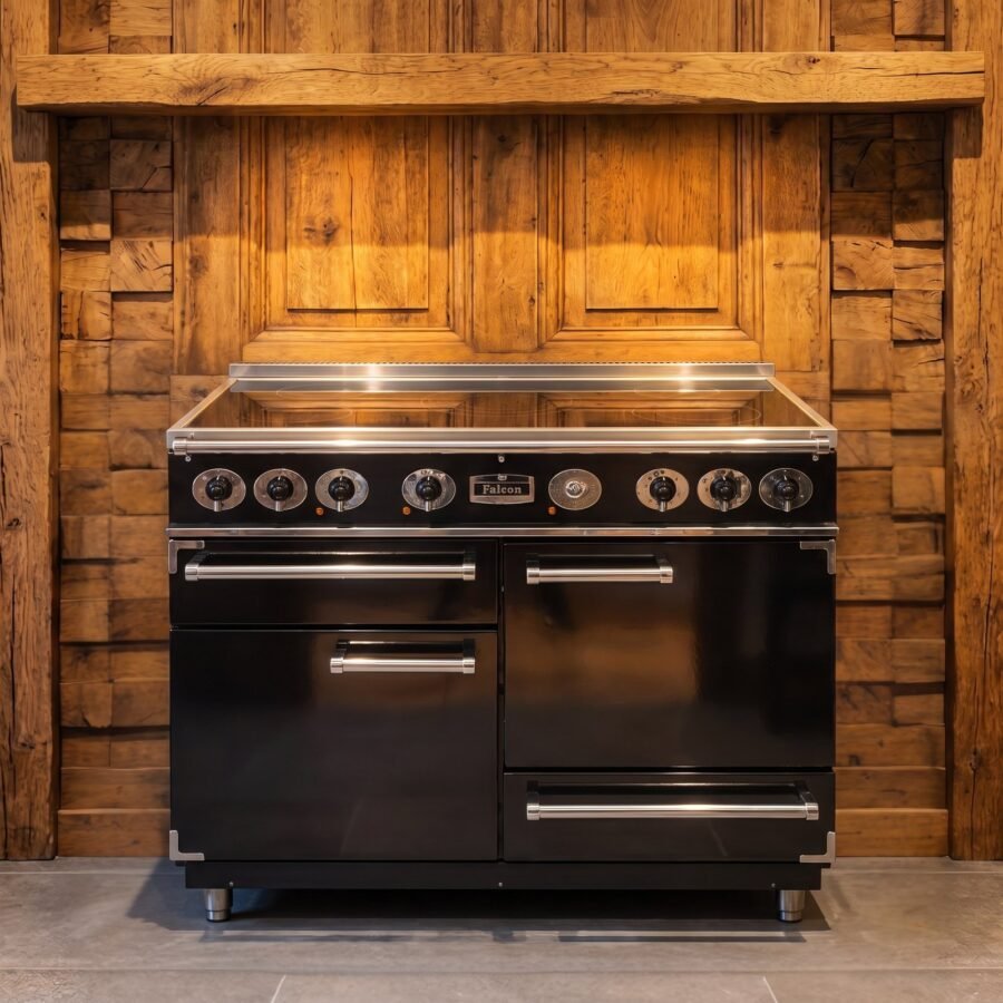 Falcon Deluxe · 110 cm · 6-zones · 3 ovens · Hoogglans Zwart