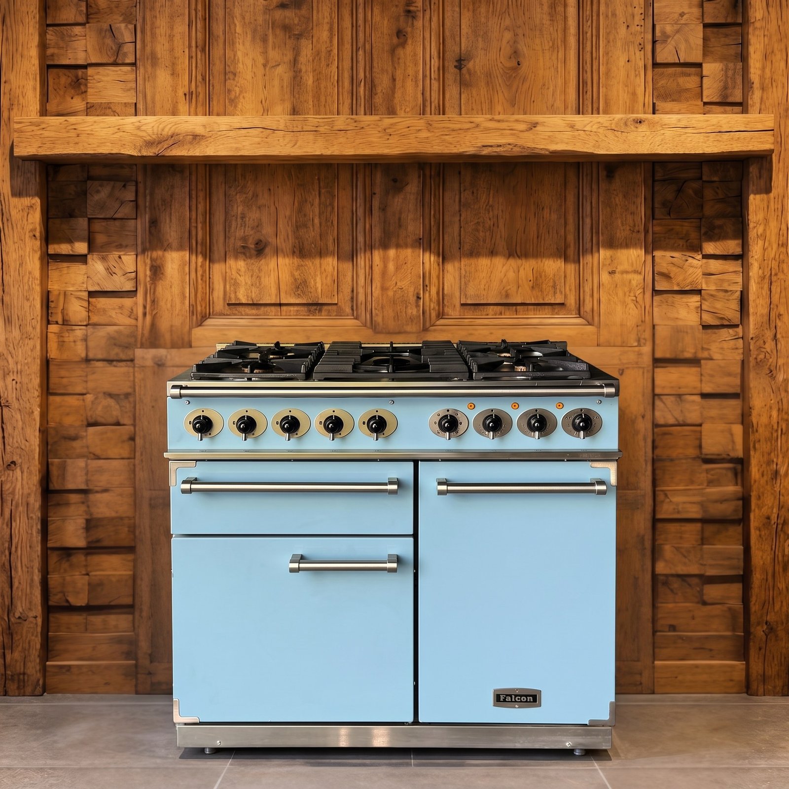 Falcon Deluxe · 90 cm · 6-pits · 2 ovens · Delfsblauw