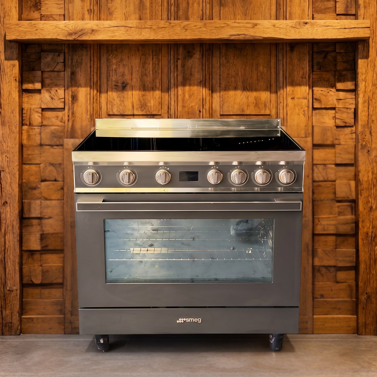Smeg Portofino · 90 cm · 5-zones · 1 oven · Antraciet
