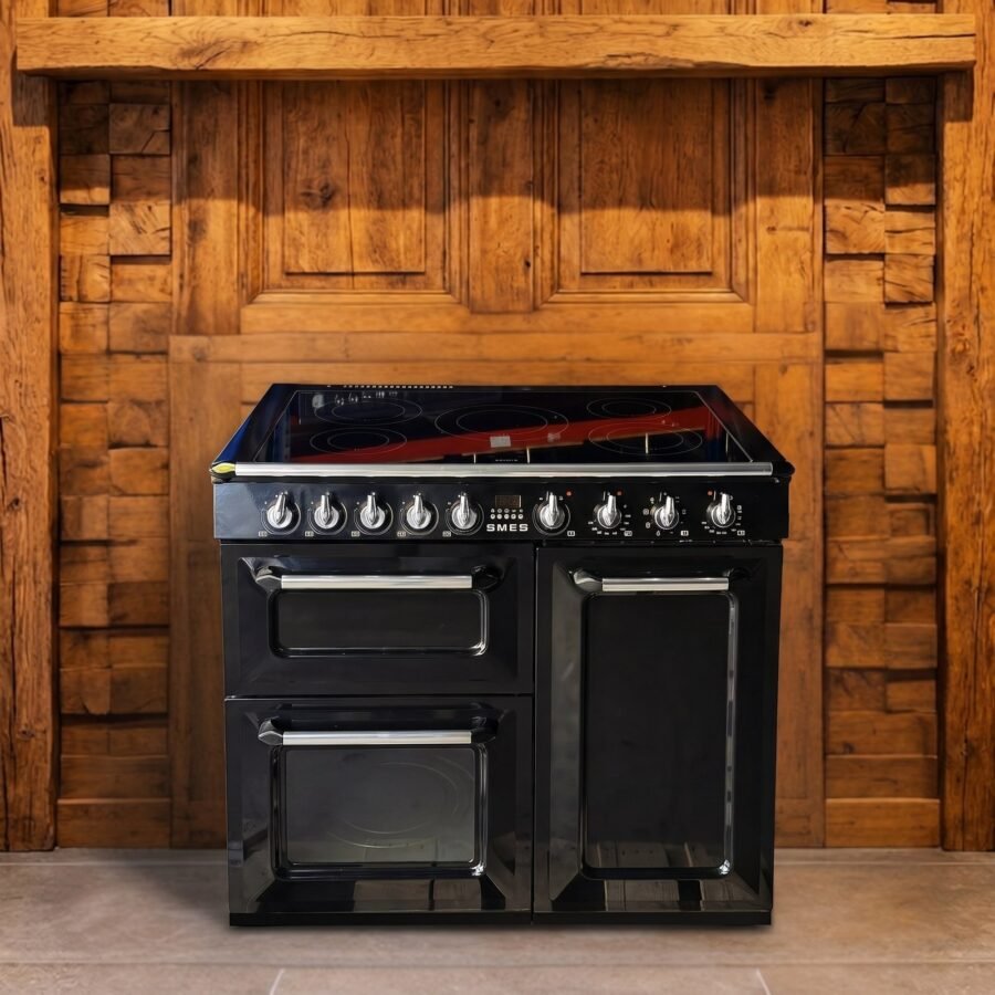 Smeg Victoria · 100 cm · 5-zones · 3 ovens · Hoogglans Zwart