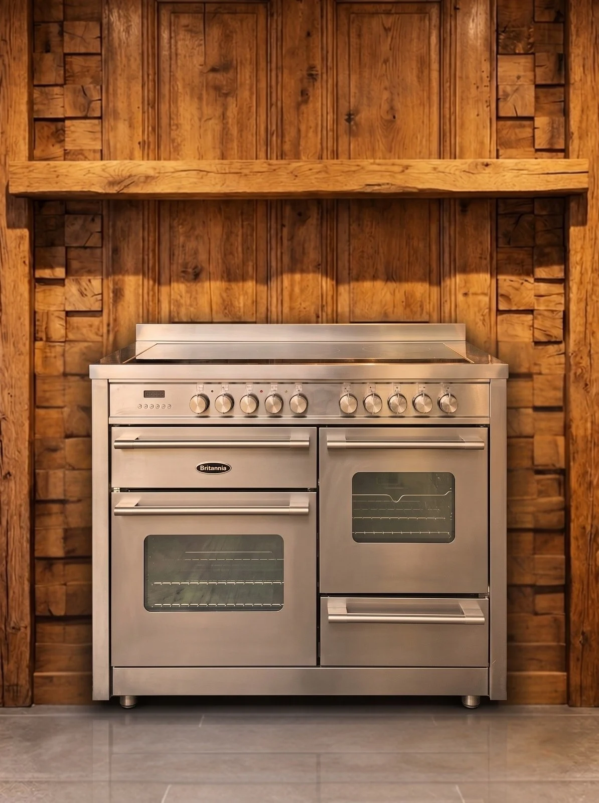 Boretti Techline 110 cm inductiefornuis — RVS, foto 1 van 5