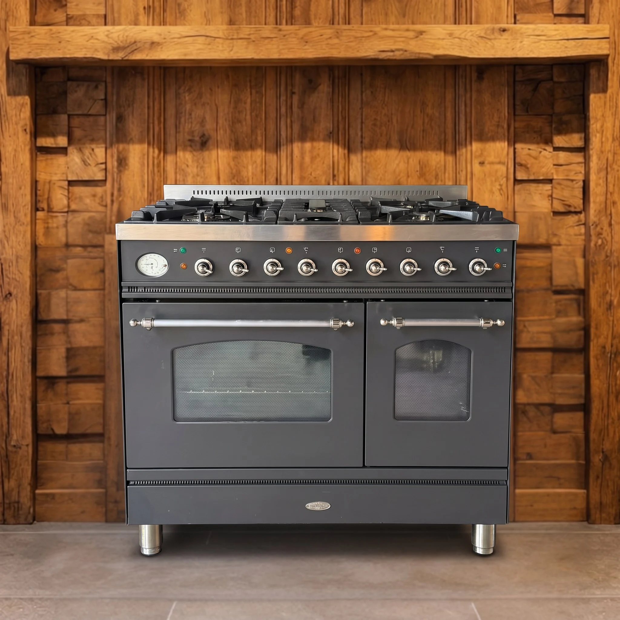 Boretti fornuis antraciet 90 cm dubbele oven, foto 1 van 3