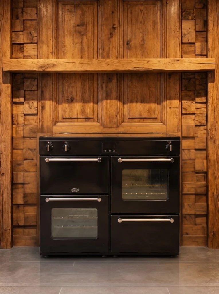 Belling Farmhouse 90 cm inductiefornuis — Zwart — foto 1 van 4