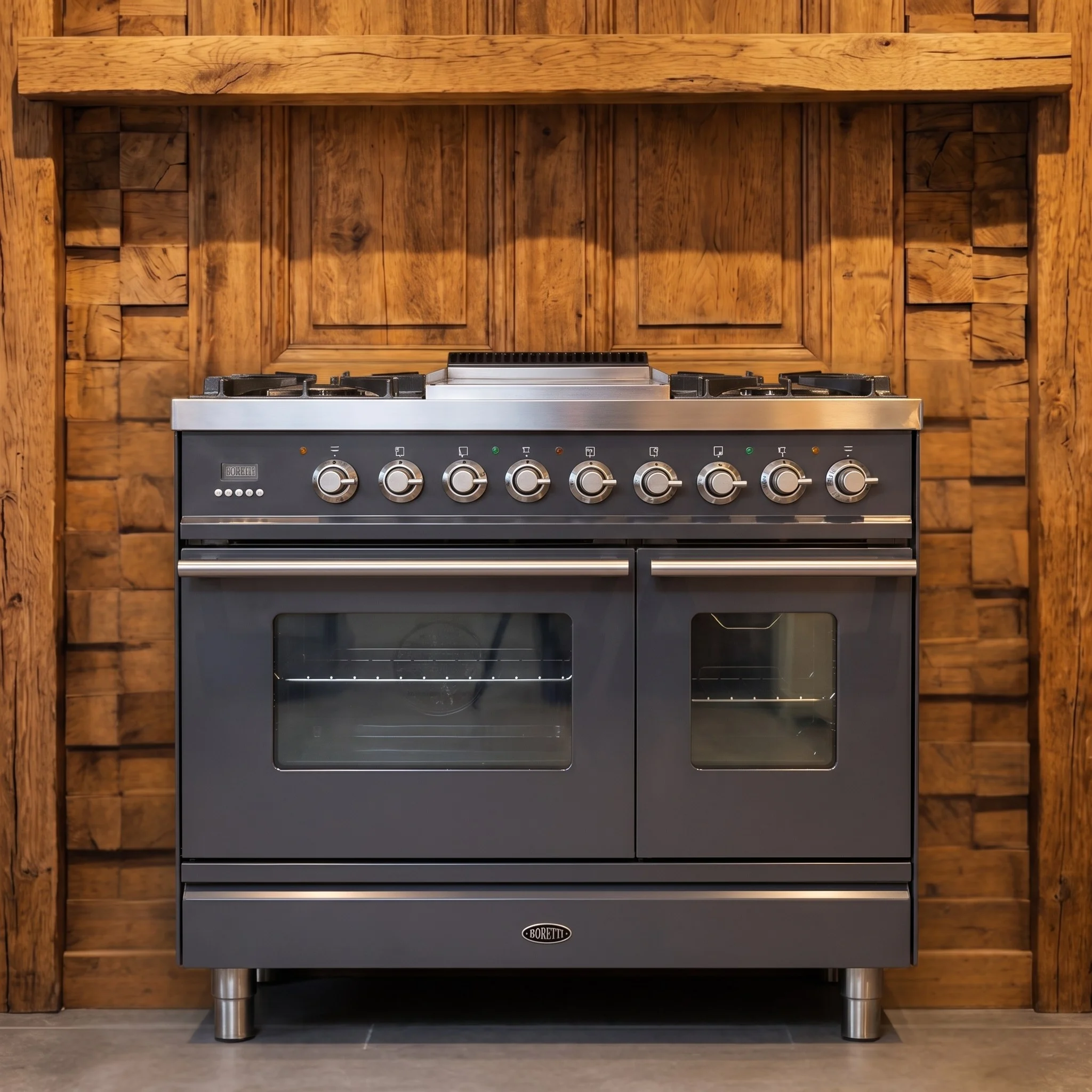 Boretti Antraciet 5-pits dubbele oven fornuis 90 cm, foto 1 van 3