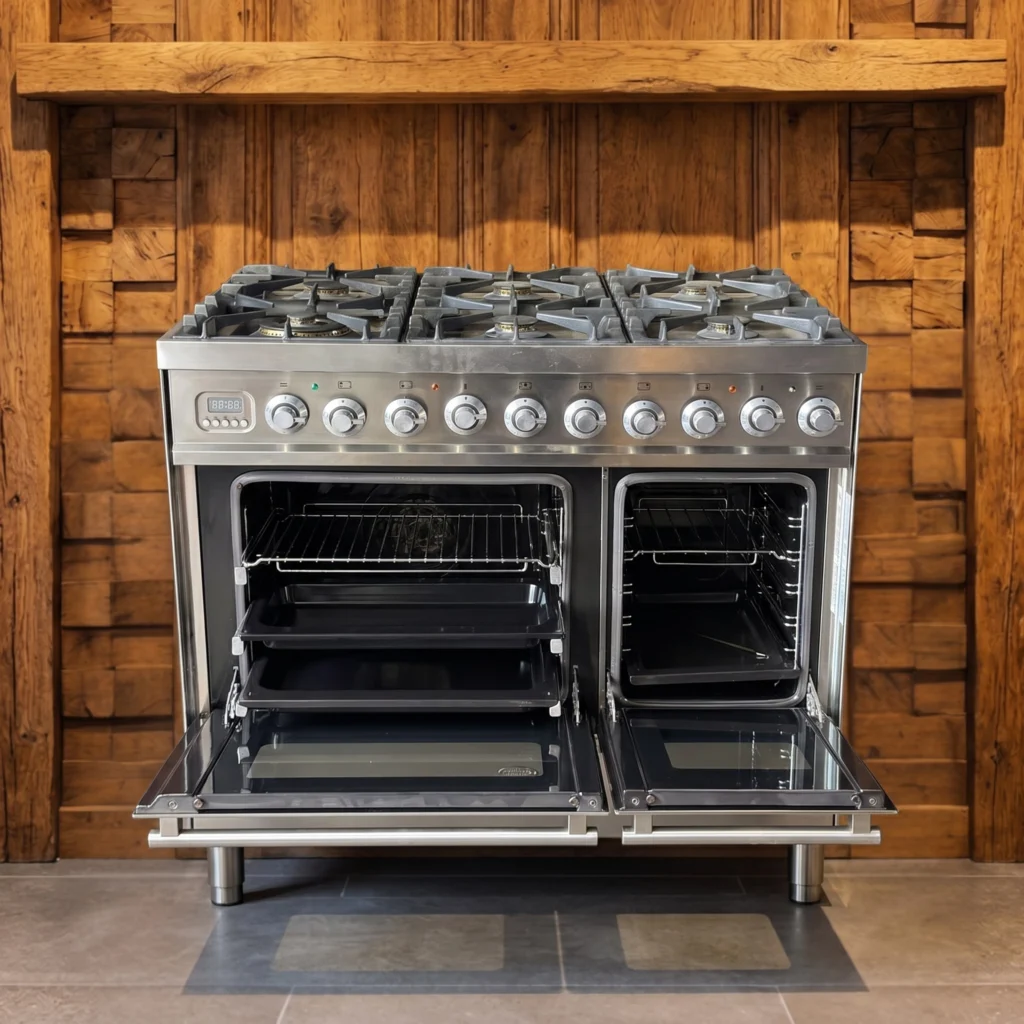 Boretti RVS 6-pits fornuis 90 cm dubbele oven — foto 4 van 6