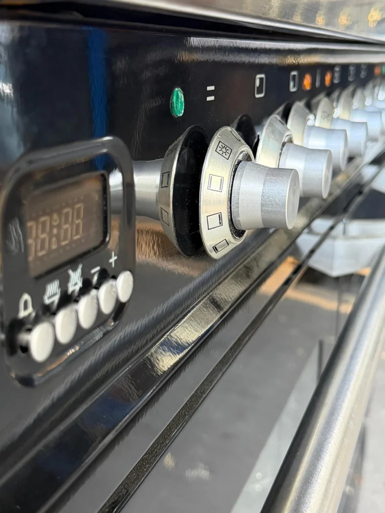 Boretti hoogglans zwart fornuis 100 cm dubbele oven — foto 4 van 16