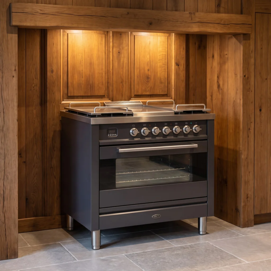 Boretti antraciet fornuis 90 cm met Fry-Top — foto 2 van 4