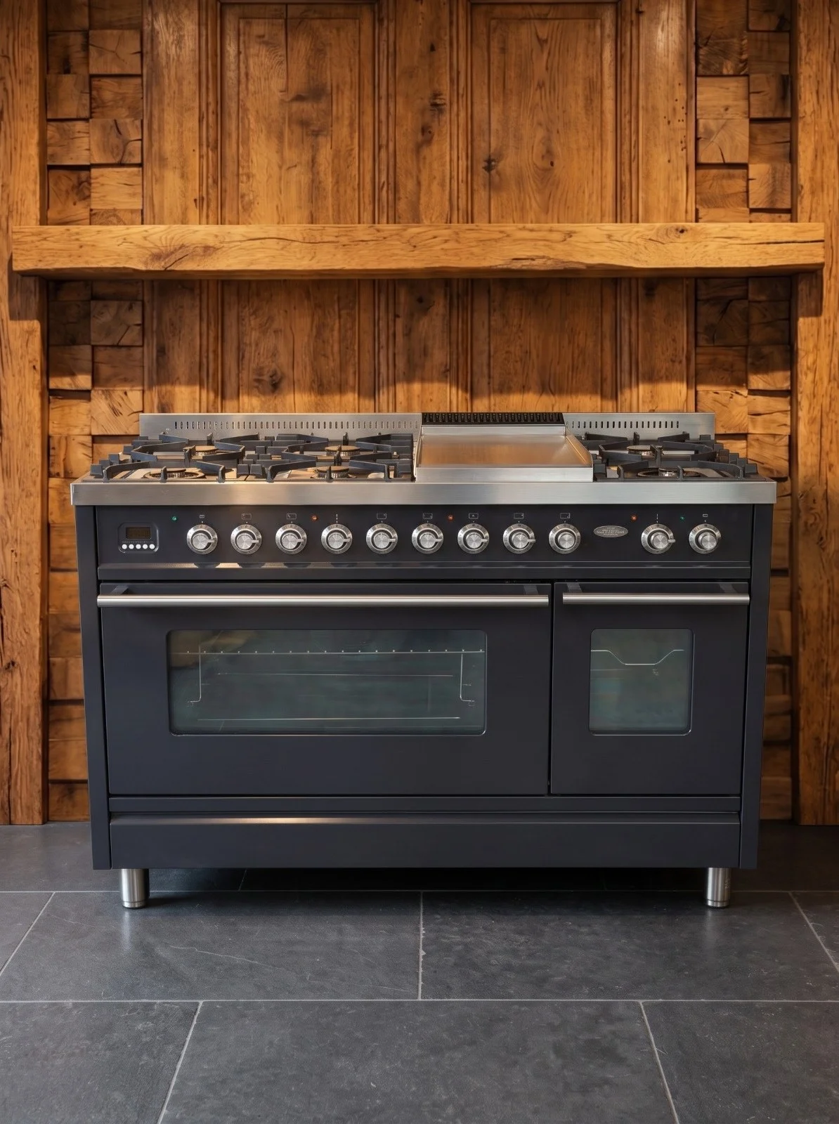 Boretti 120 cm fornuis — Antraciet met rvs, foto 1 van 6