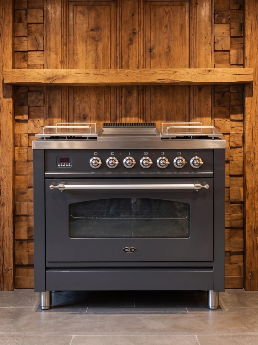 Boretti Principale 90 cm gasfornuis — Antraciet