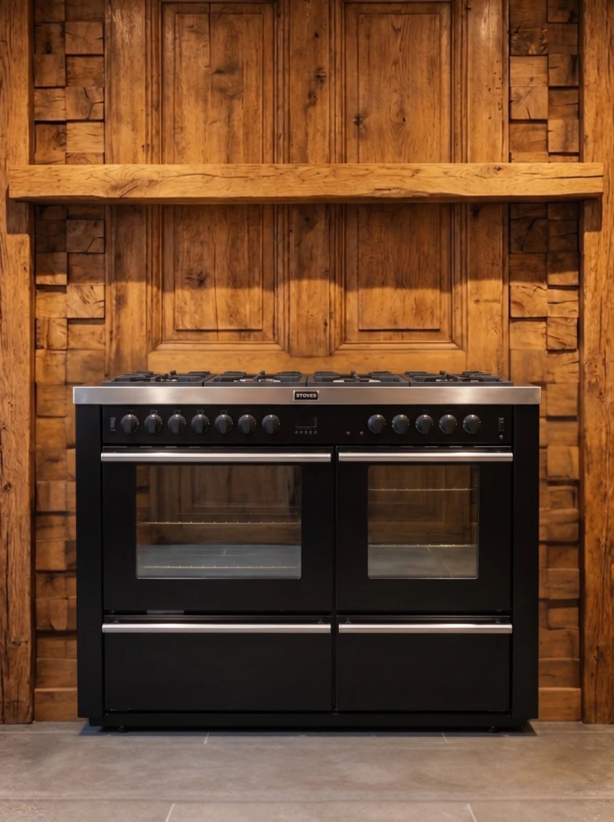 Stoves 120 cm gasfornuis — Zwart