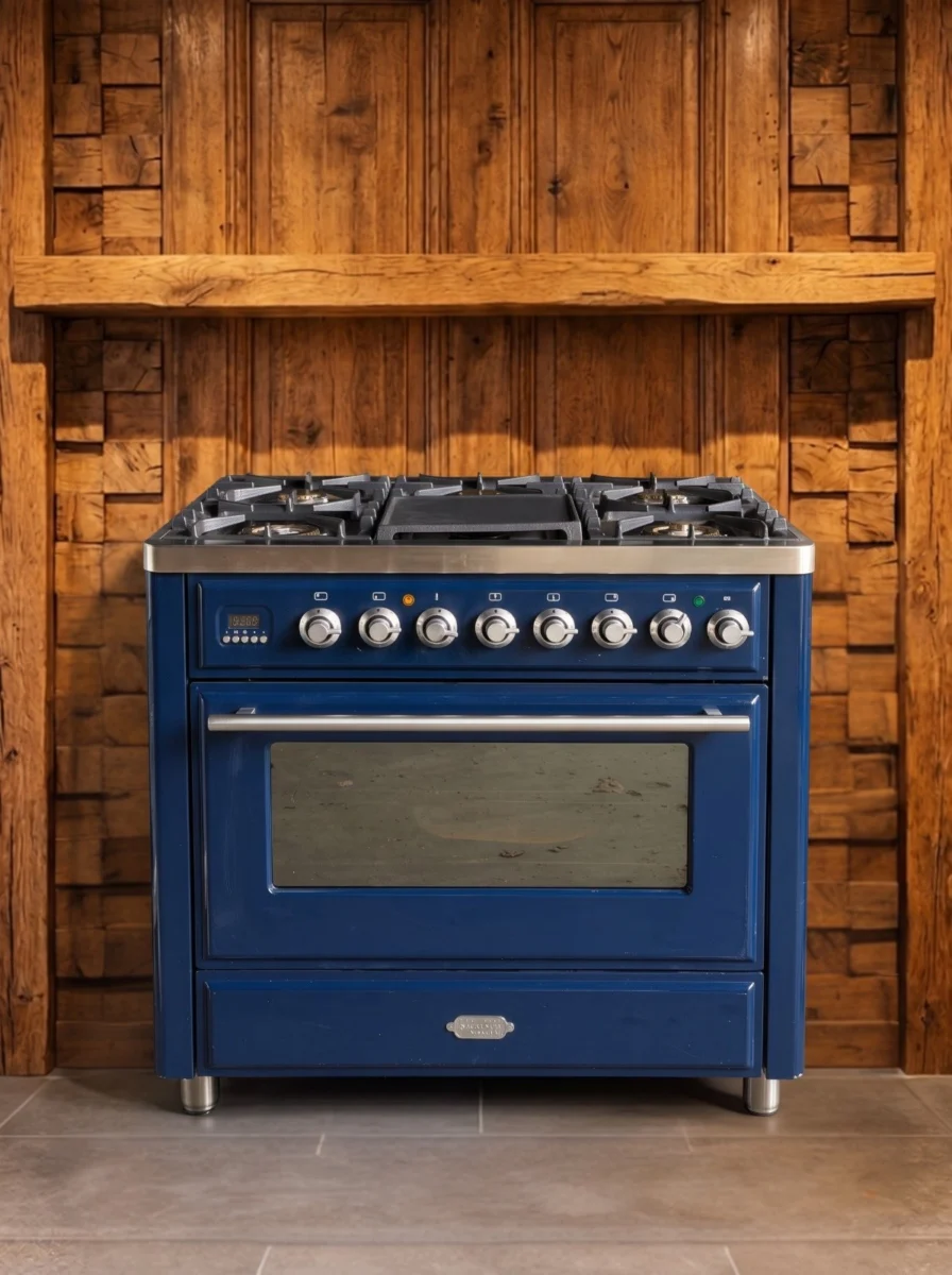 Boretti Majestic 90 cm gasfornuis — Blauw