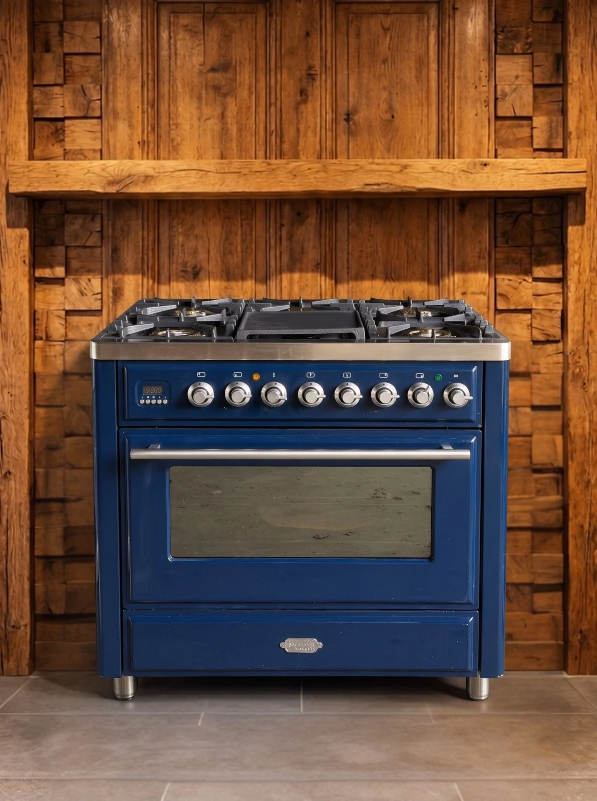 Boretti Majestic 90 cm gasfornuis — Blauw, foto 1 van 4