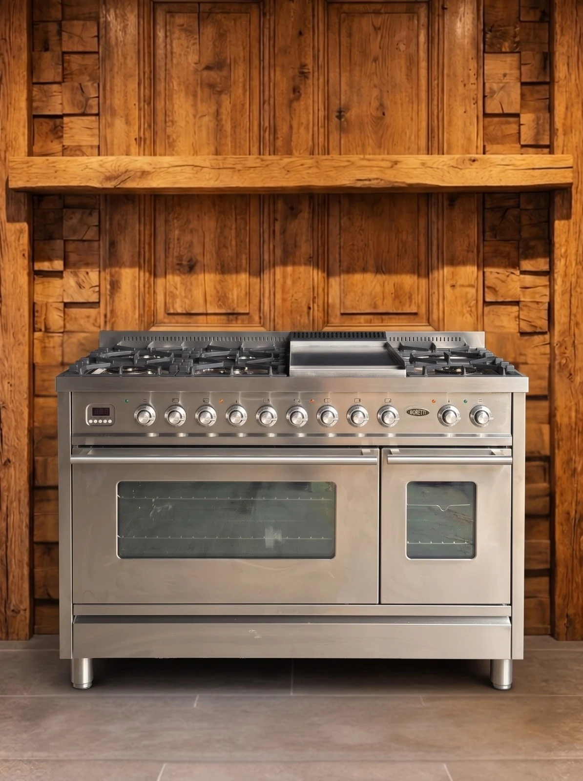 Boretti Principale 120 cm gasfornuis — RVS, foto 1 van 5