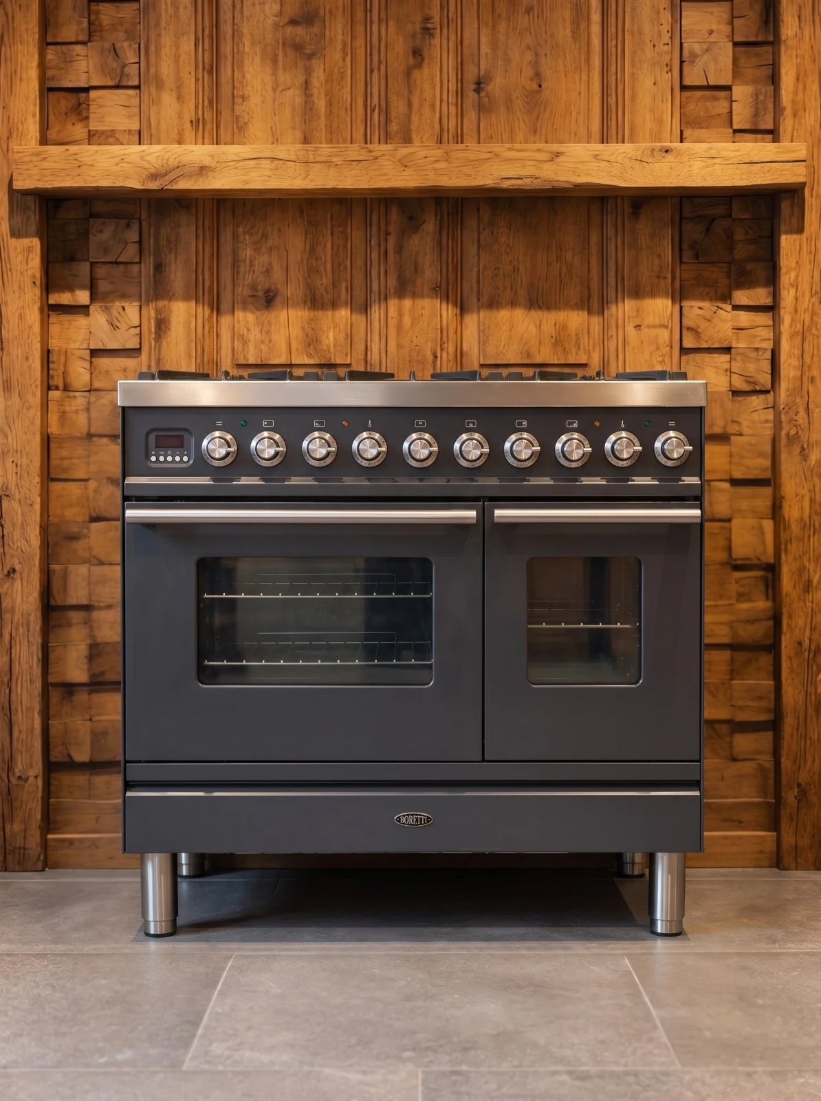 Boretti Principale 90 cm gasfornuis — Antraciet, foto 1 van 7