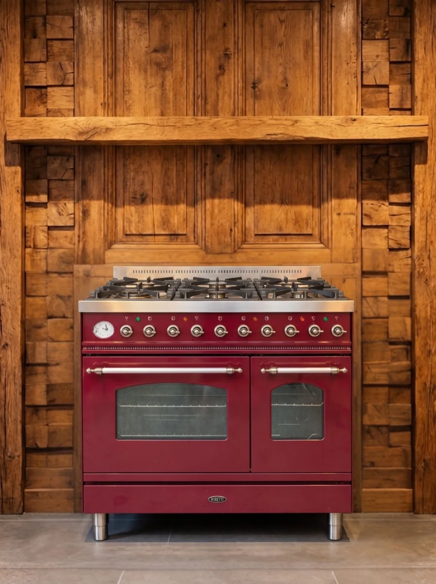 Boretti Principale 90 cm gasfornuis — Rood