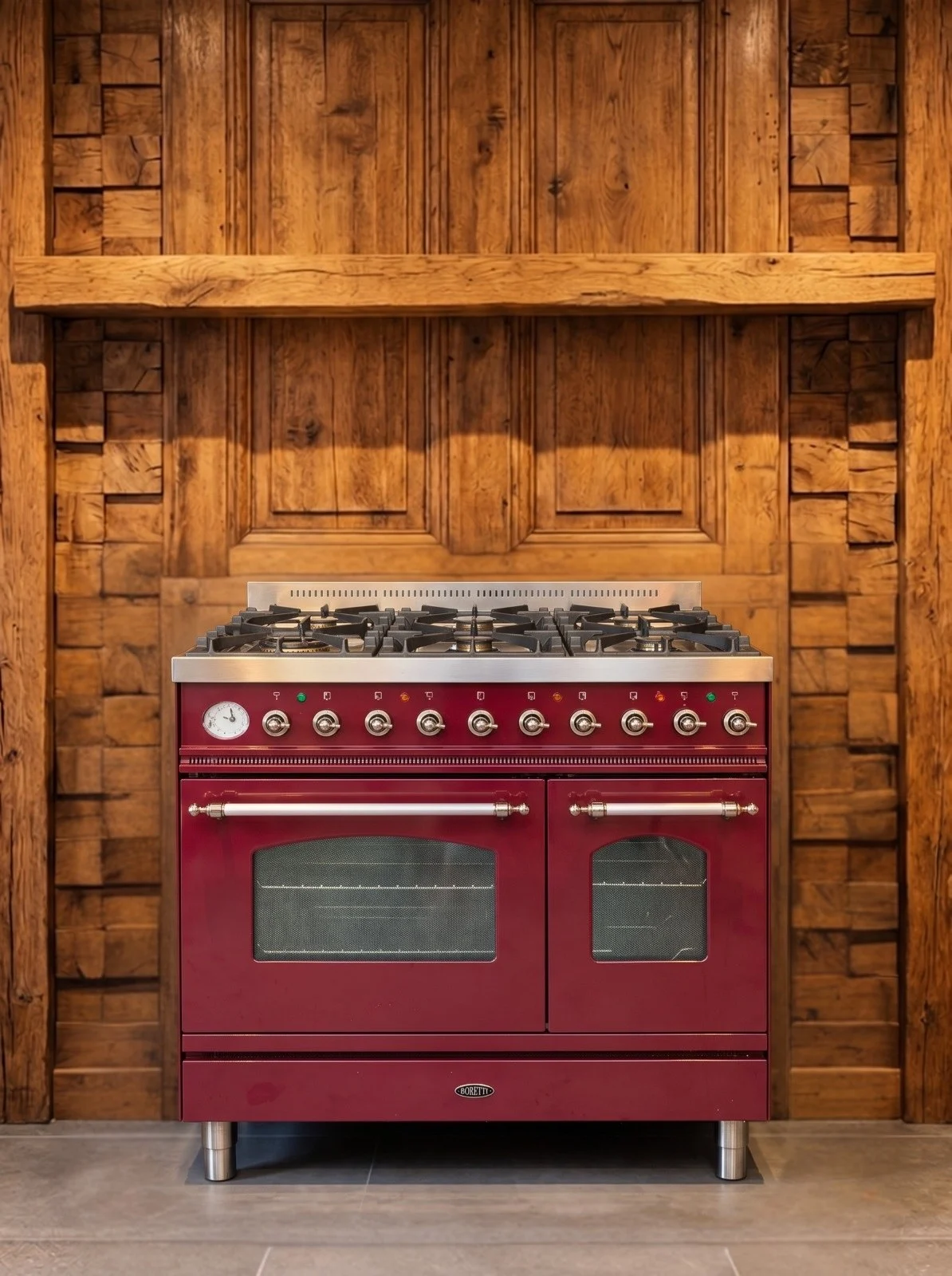 Boretti Principale 90 cm gasfornuis — Rood, foto 1 van 3