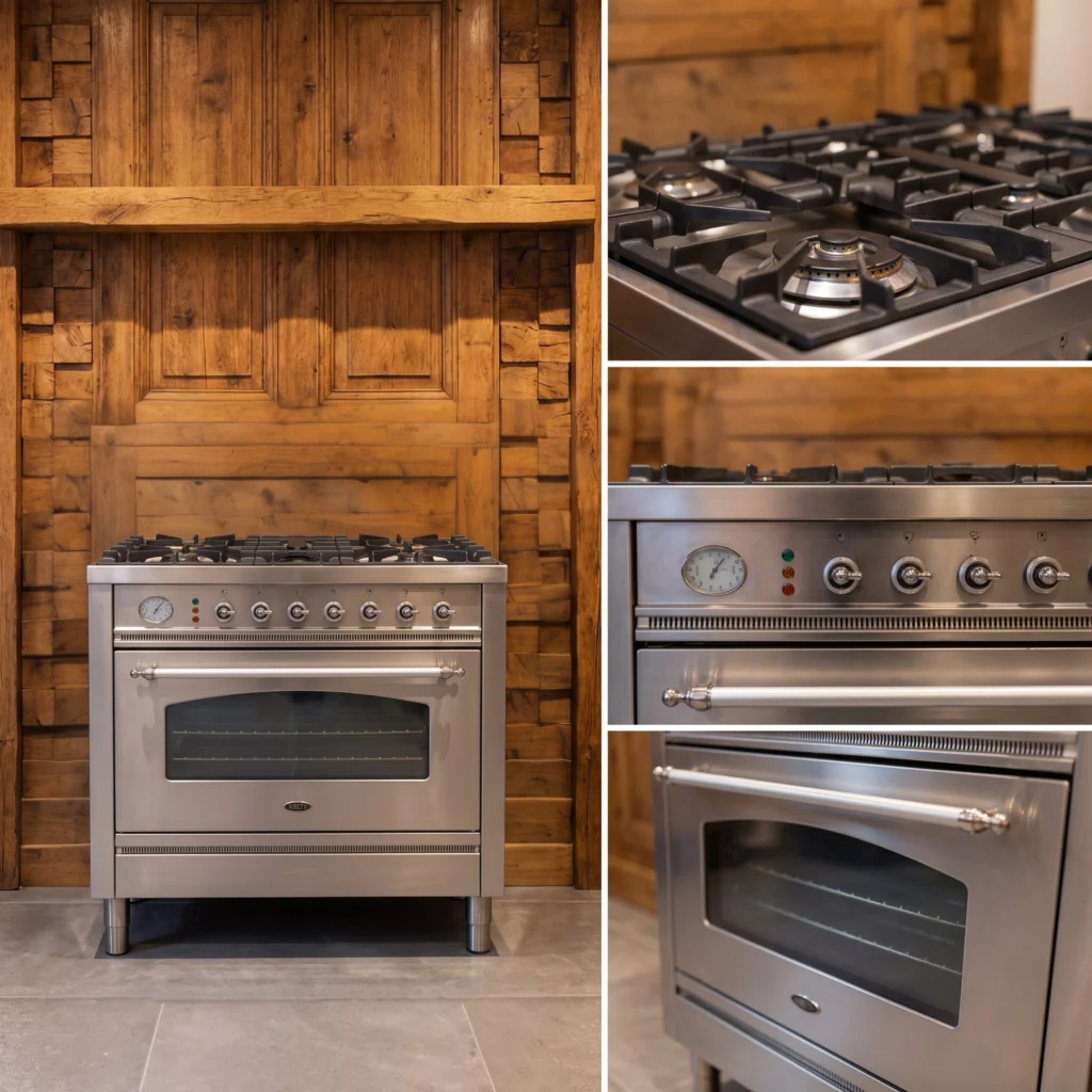 Boretti RVS 5-pits fornuis 90 cm met wokbrander — foto 3 van 6