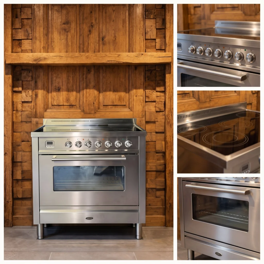 Boretti RVS 5-zones fornuis 90 cm keramisch — foto 4 van 7
