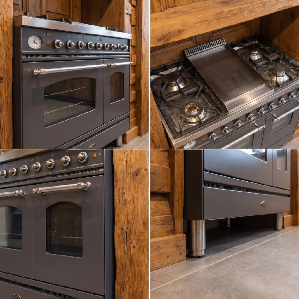 Klassiek Boretti antraciet fornuis 90 cm  - dubbele oven — foto 3 van 6