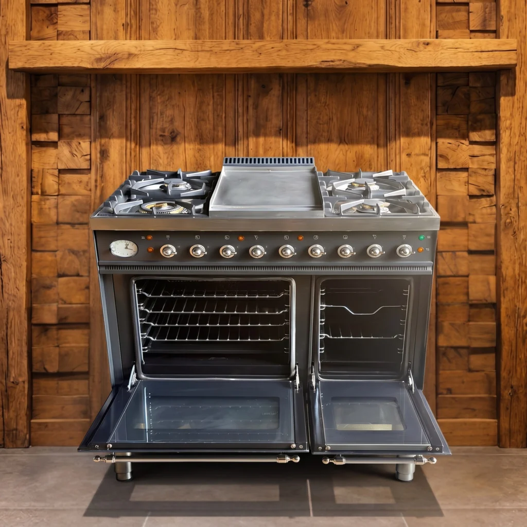 Klassiek Boretti antraciet fornuis 90 cm  - dubbele oven — foto 2 van 6