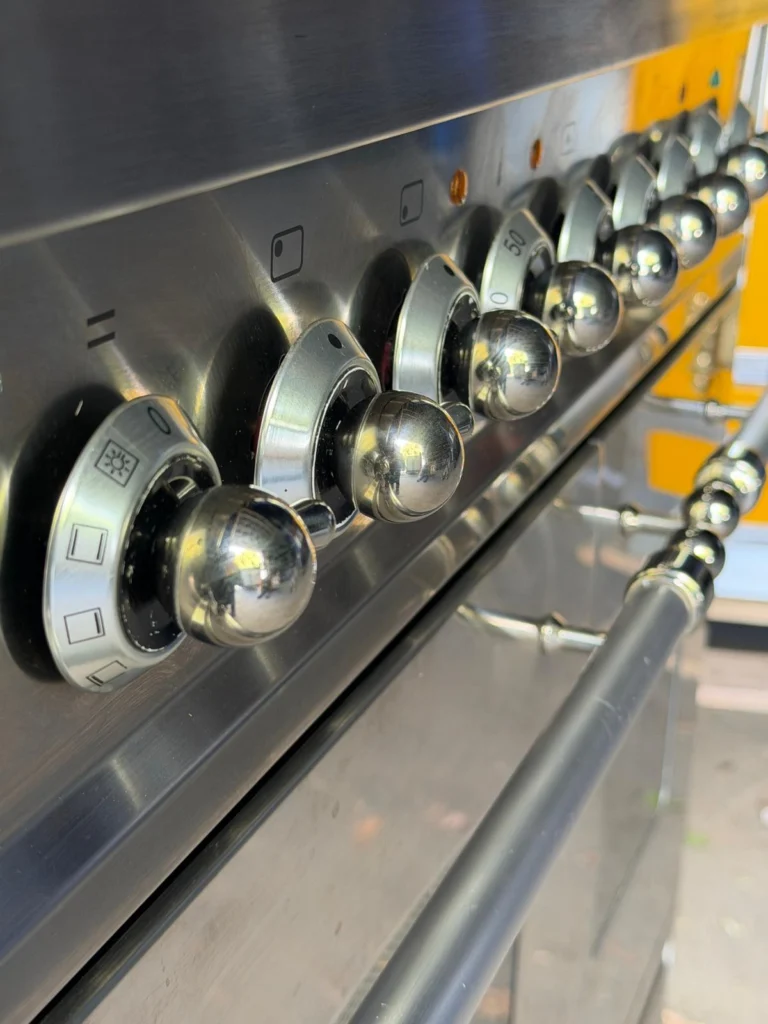 Boretti RVS 5-pits fornuis 90 cm dubbele oven — foto 5 van 5