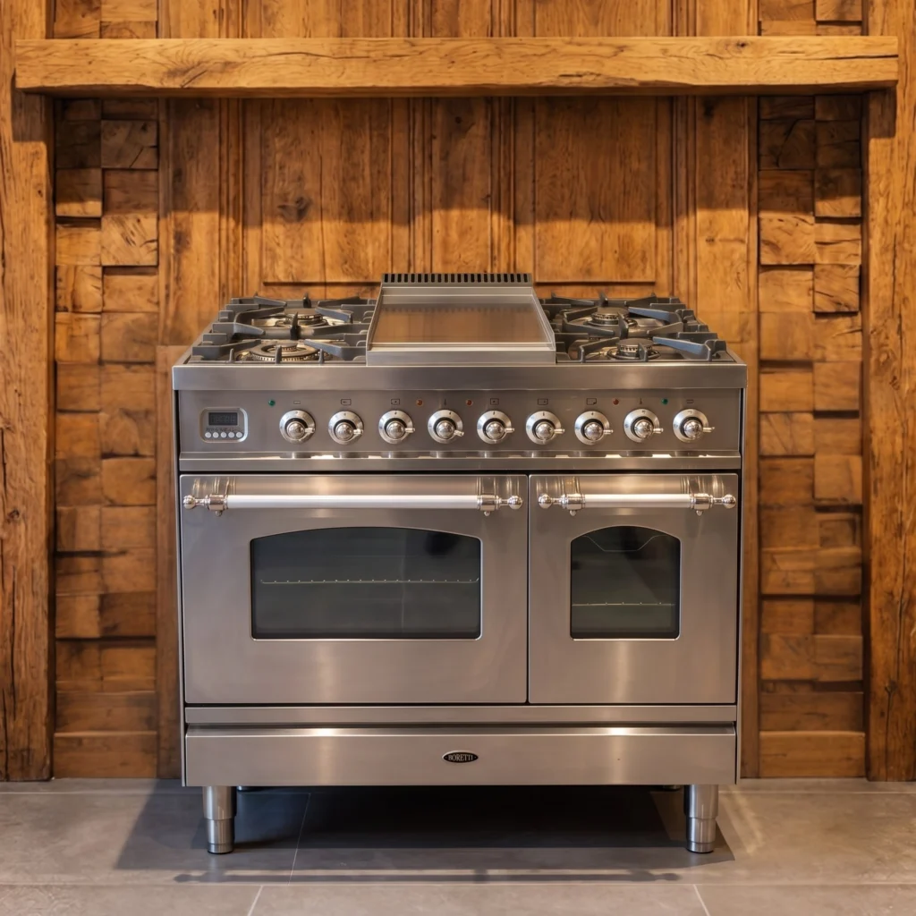 Boretti RVS 5-pits fornuis 90 cm dubbele oven — foto 2 van 5