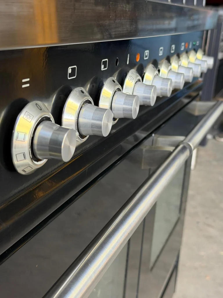 Boretti Principale 100 cm fornuis — Zwart met rvs — foto 3 van 4