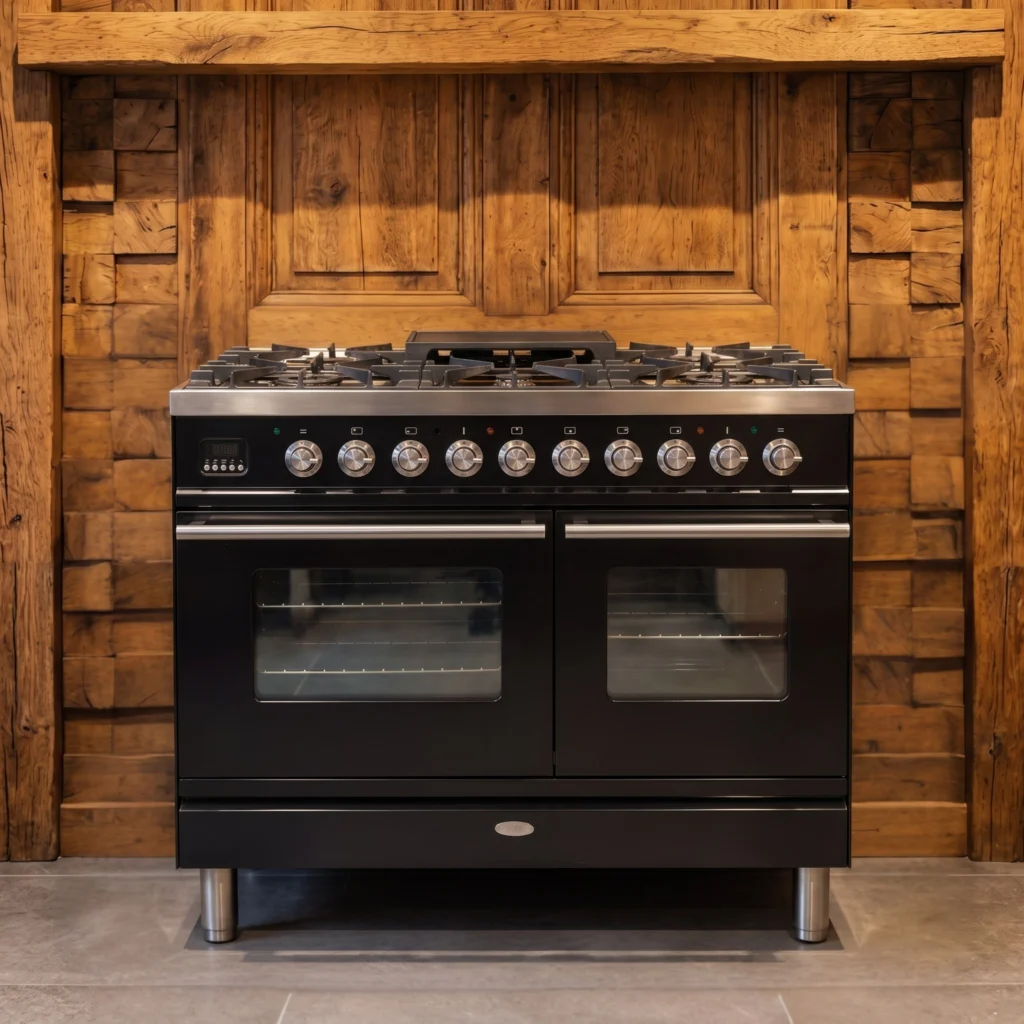 Boretti Principale 100 cm fornuis — Zwart met rvs — foto 1 van 4