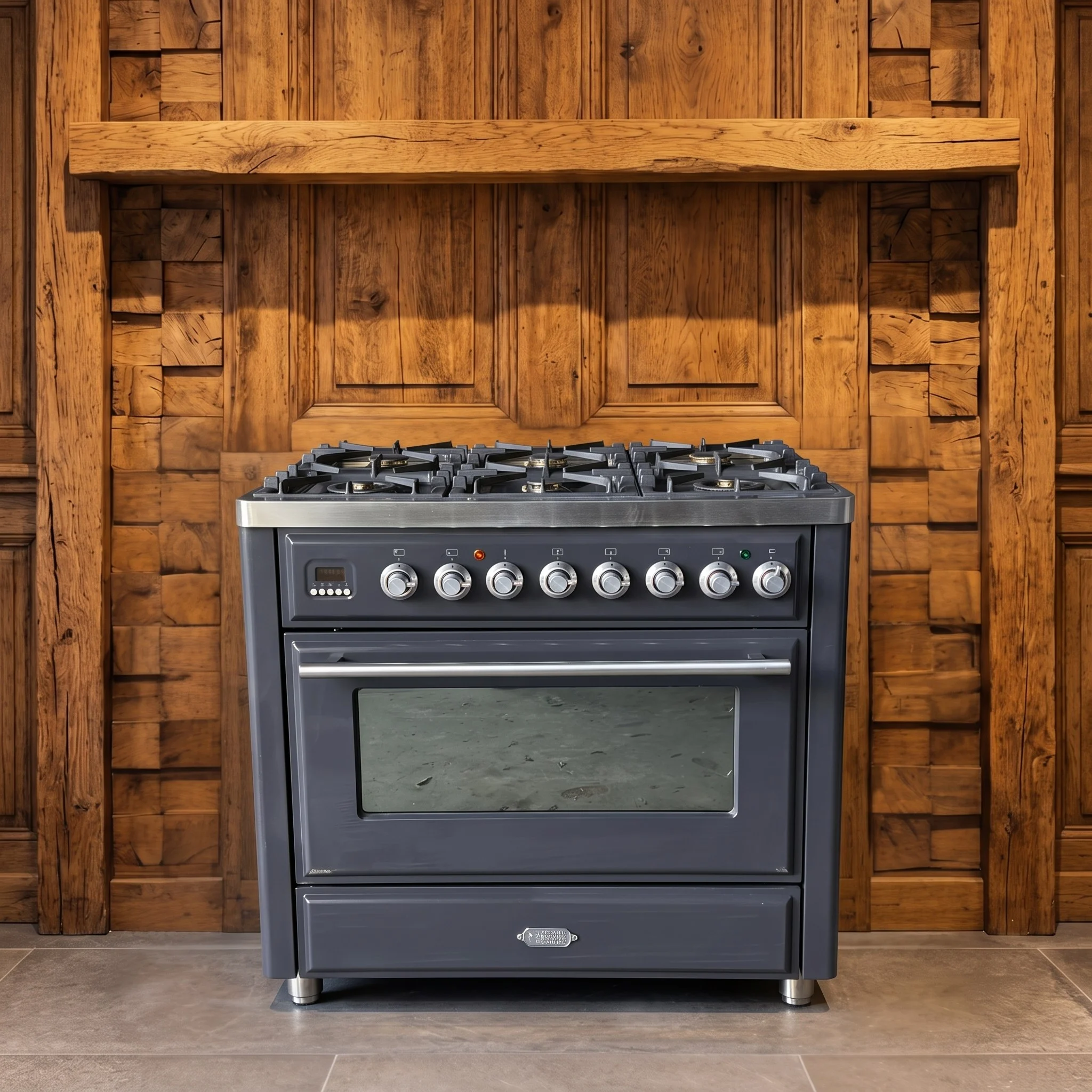 Boretti Majestic Antraciet fornuis 90 cm met wokbrander, foto 1 van 4
