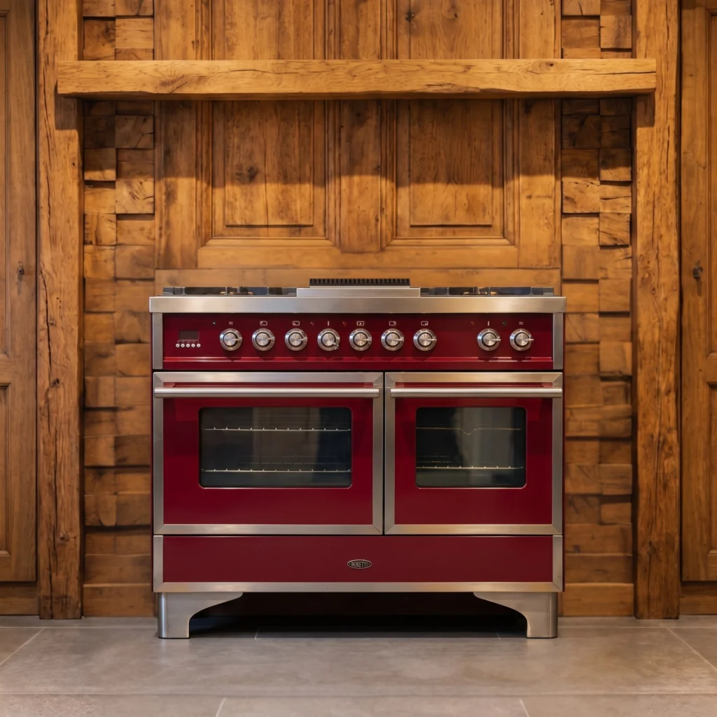 Boretti Quadra Line rood fornuis 100 cm dubbele oven — foto 1 van 4