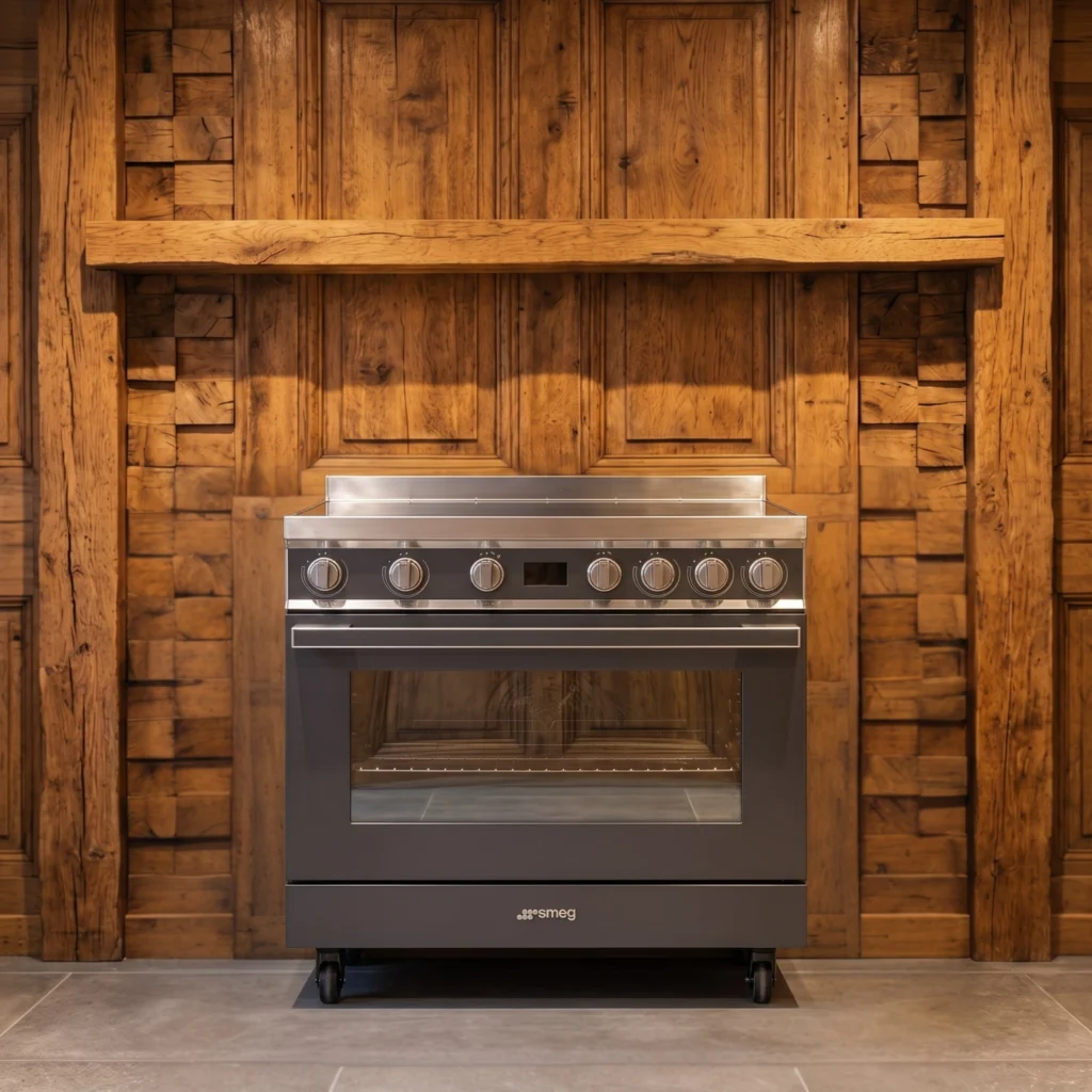 Smeg Portofino Antraciet fornuis 90 cm inductie — foto 2 van 5