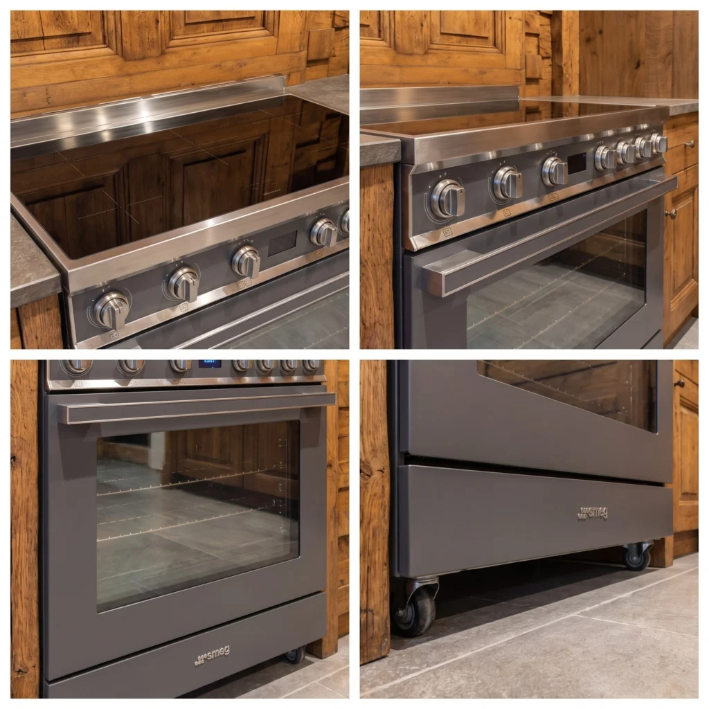 Smeg Portofino Antraciet fornuis 90 cm inductie — foto 5 van 5