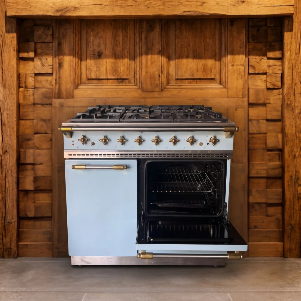 Lacanche Fornuis 90CM  met wokbrander en warmhoudlade Delfs Blauw — foto 3 van 4