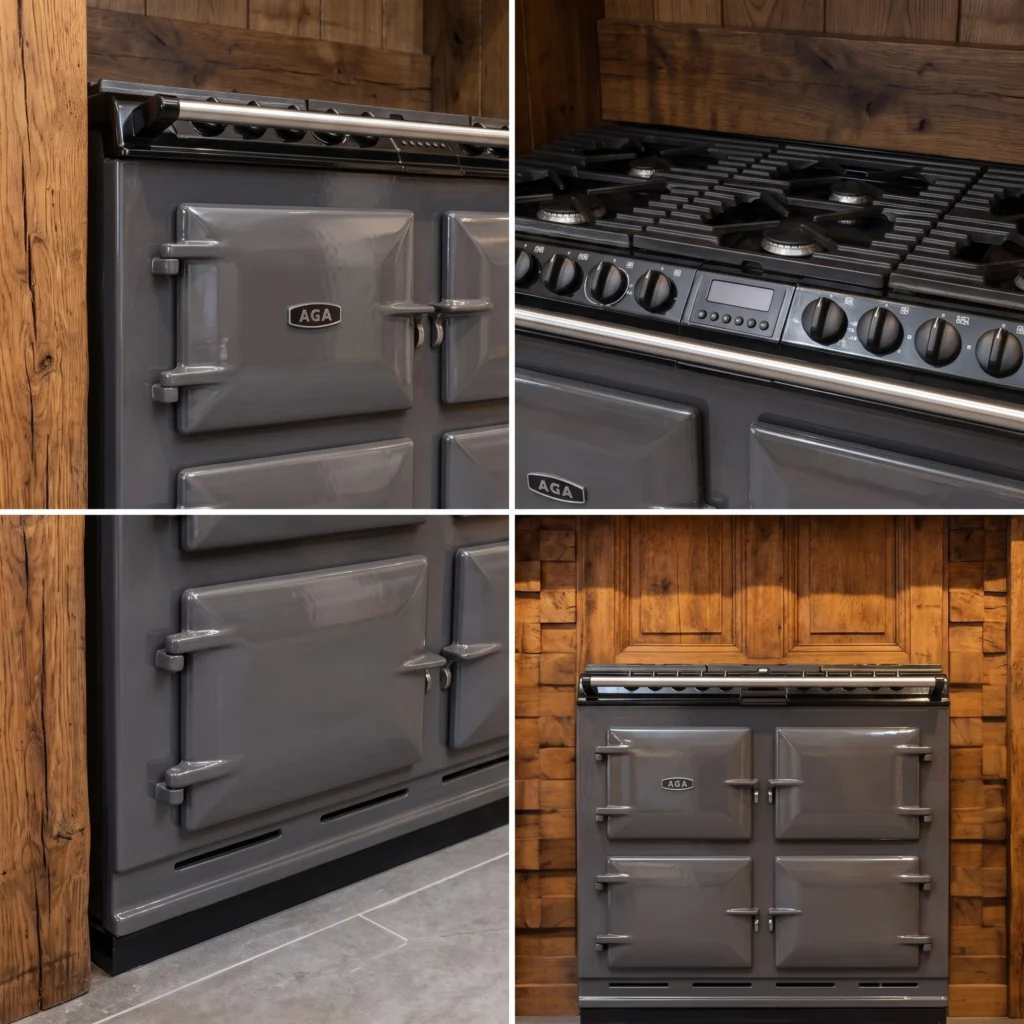 AGA Six-Four Pewter fornuis 100 cm met wokbrander — foto 4 van 5