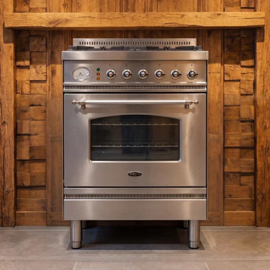 Boretti RVS fornuis 60 cm met wokbrander