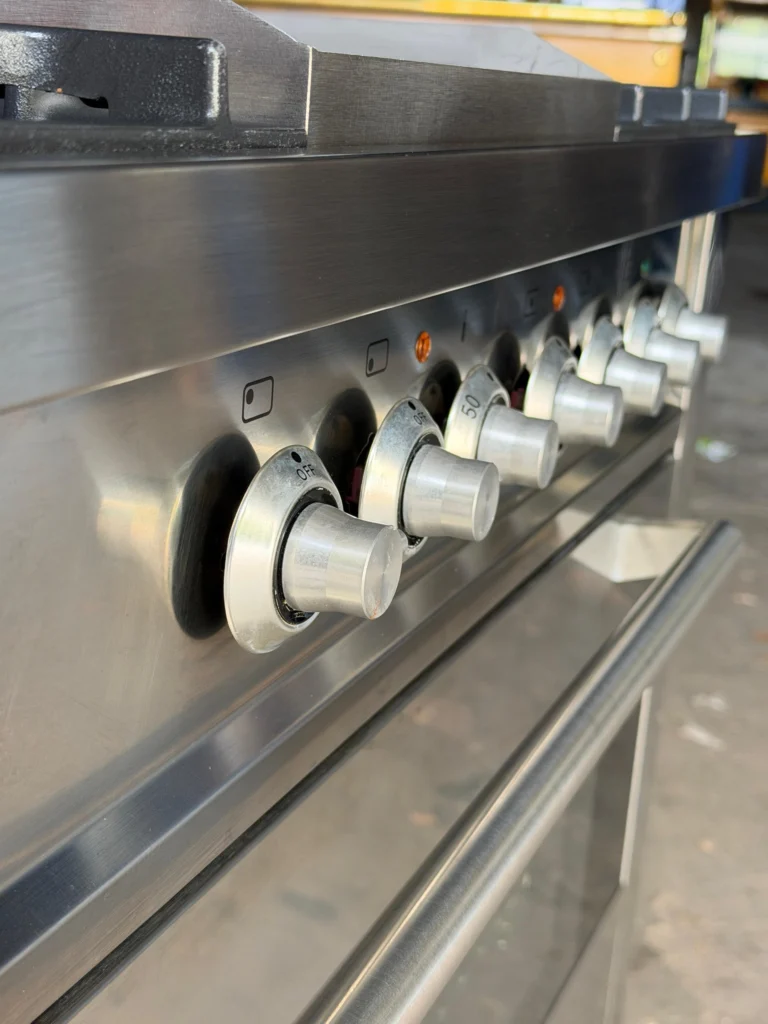 Boretti RVS fornuis 90 cm met Fry-Top — foto 4 van 5