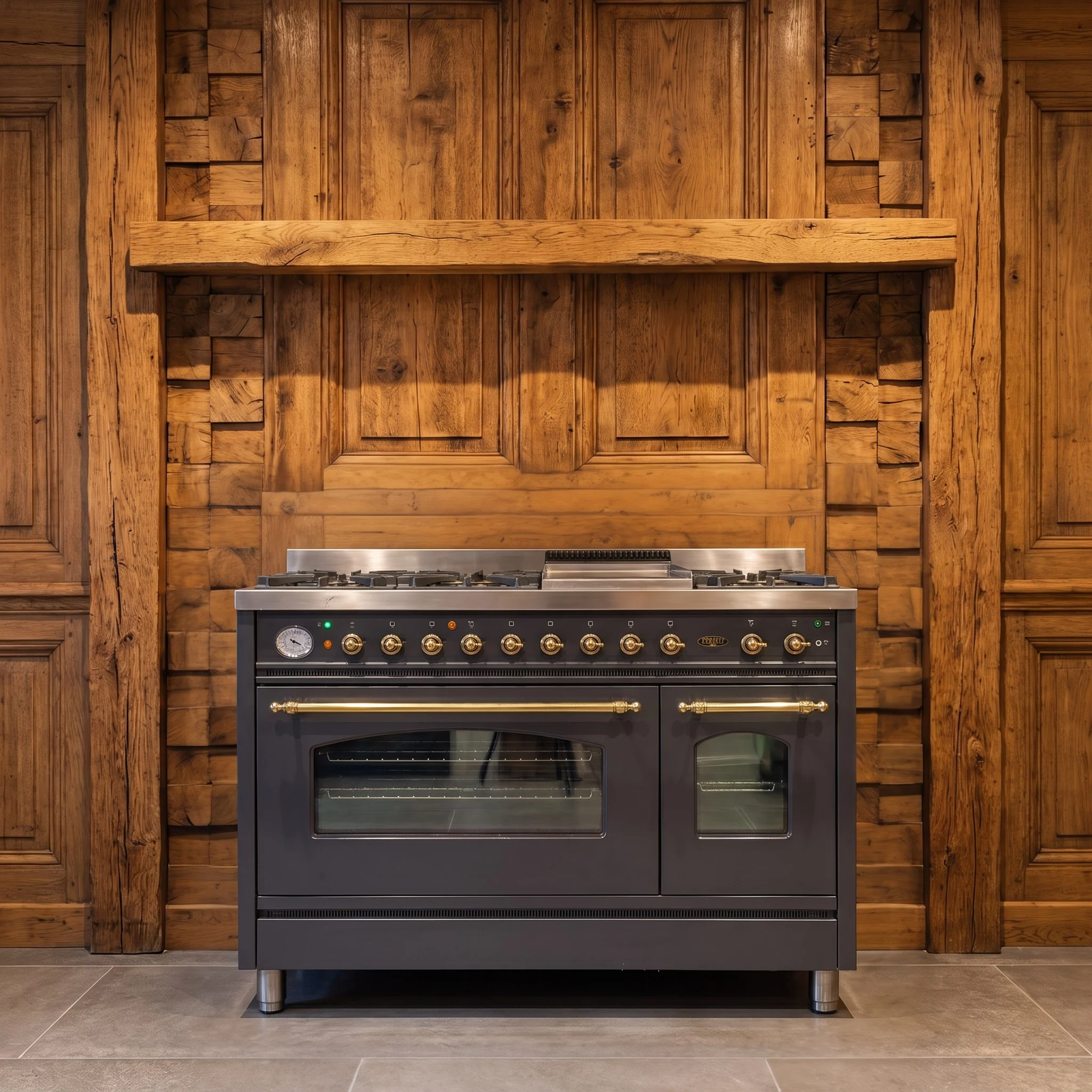 Boretti antraciet fornuis 120 cm met Fry-Top, foto 1 van 3