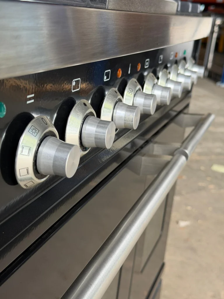 Boretti Zwart fornuis 90 cm met bakplaat — foto 4 van 4