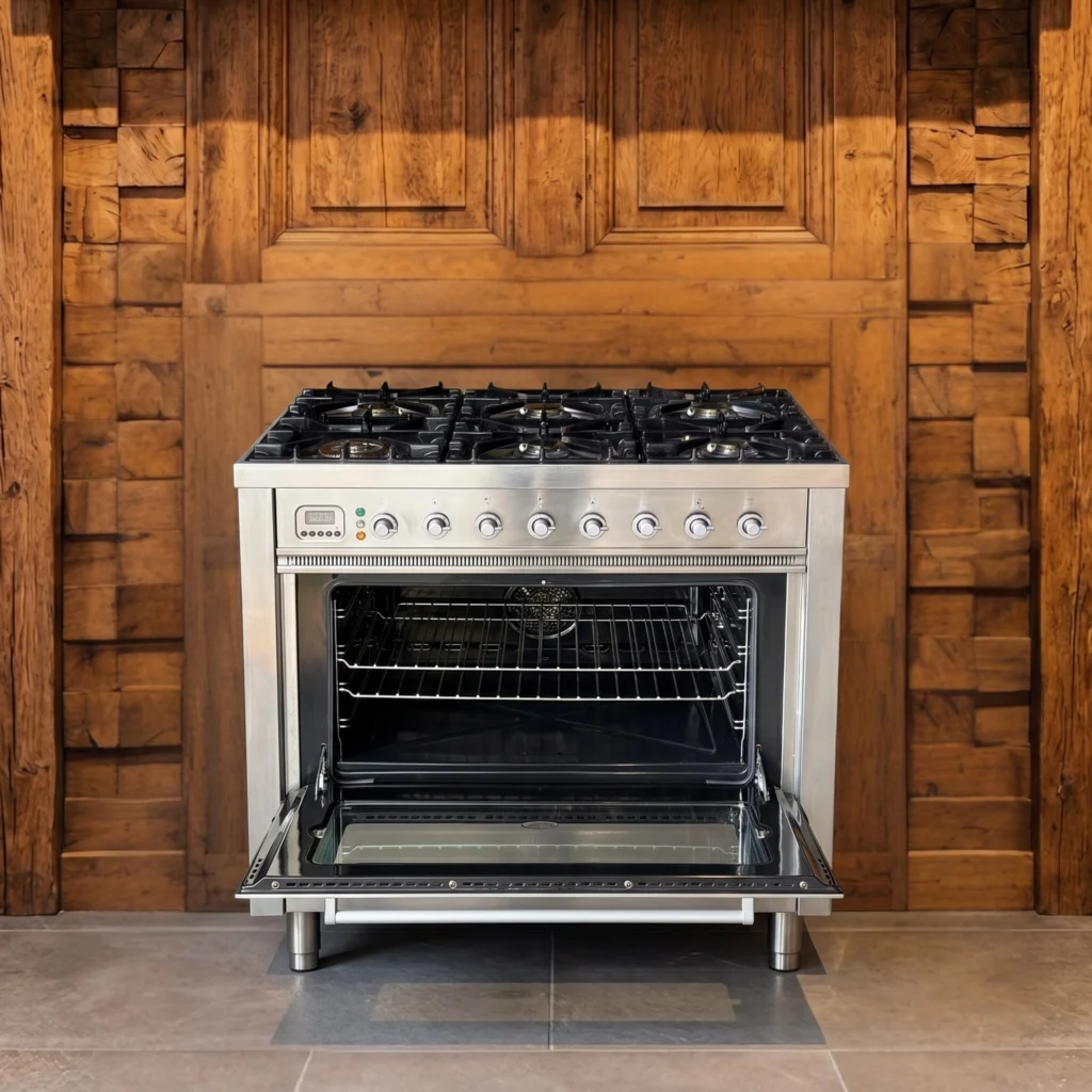 Boretti fornuis RVS 90 cm 6 pits met wokbrander — foto 2 van 5