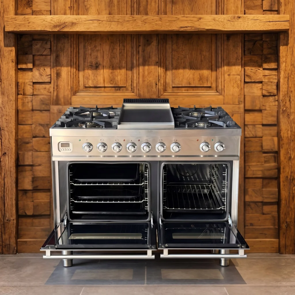 Boretti RVS fornuis 100 cm met bakplaat — foto 2 van 4