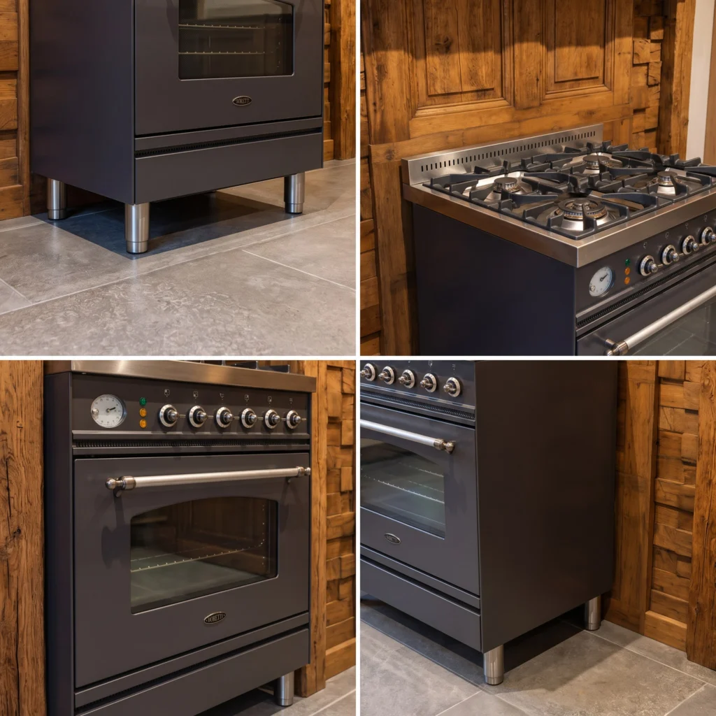 Boretti Antraciet fornuis 60 cm met wokbrander — foto 3 van 6