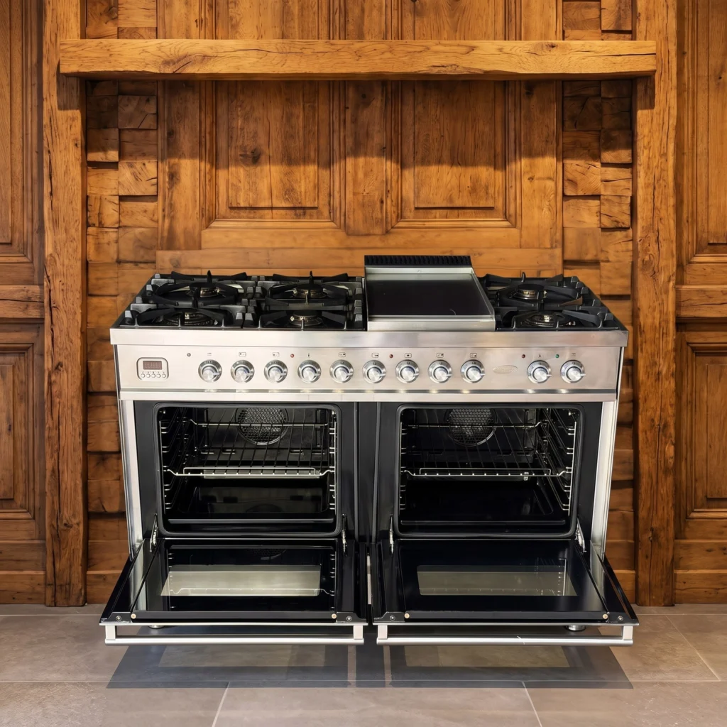Boretti RVS fornuis 120 cm met bakplaat — foto 2 van 5