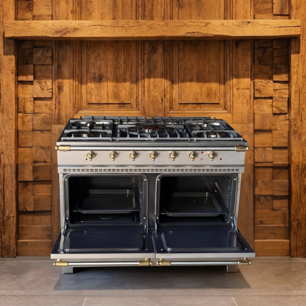 Lacanche Cluny fornuis rvs / messing 100 cm dubbele oven — foto 4 van 6