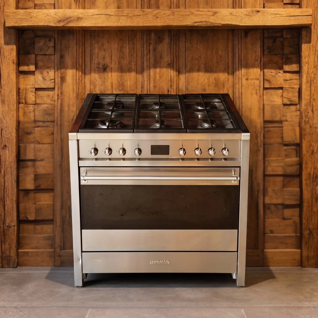 Smeg Roestvrij staal fornuis 90 cm met wokbrander — foto 2 van 3