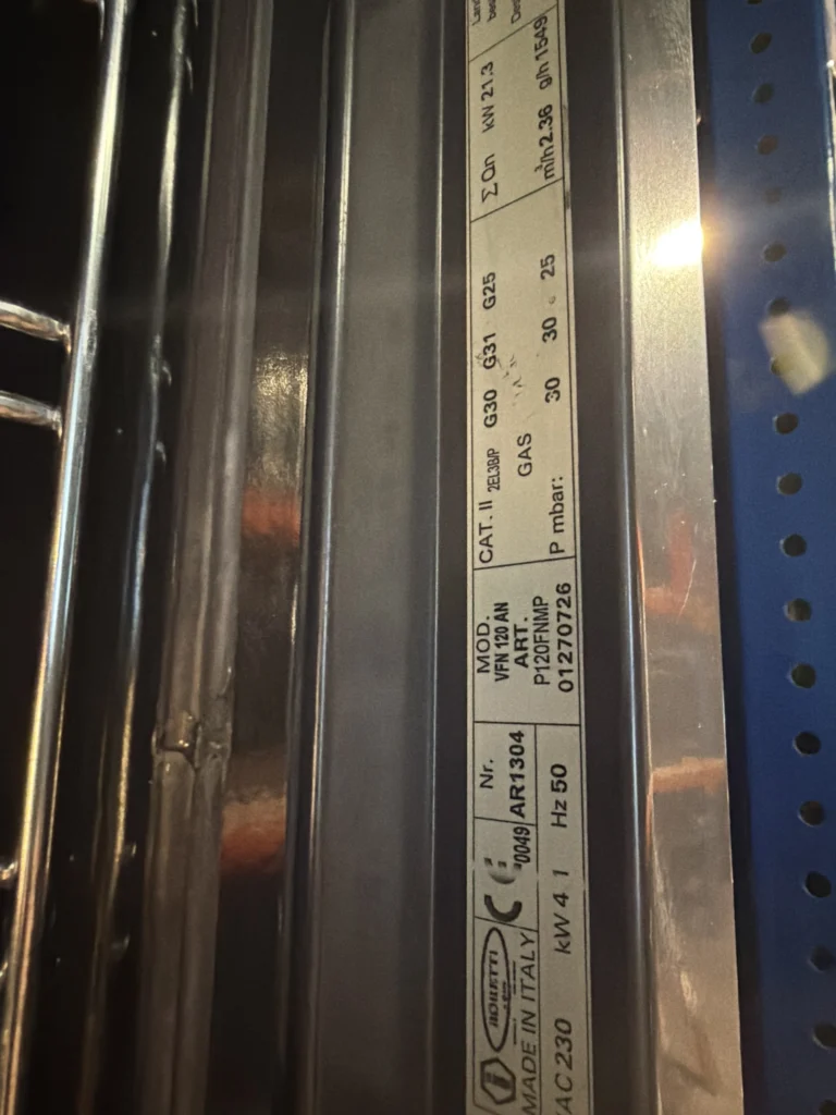 Boretti antraciet fornuis 120 cm met bakplaat — foto 6 van 6